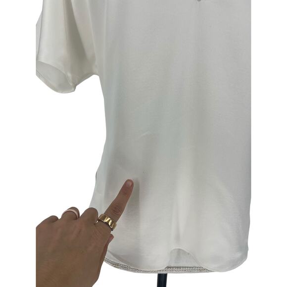 Ravella White Verona Reversible Silk Blouse - Picture 8 of 10